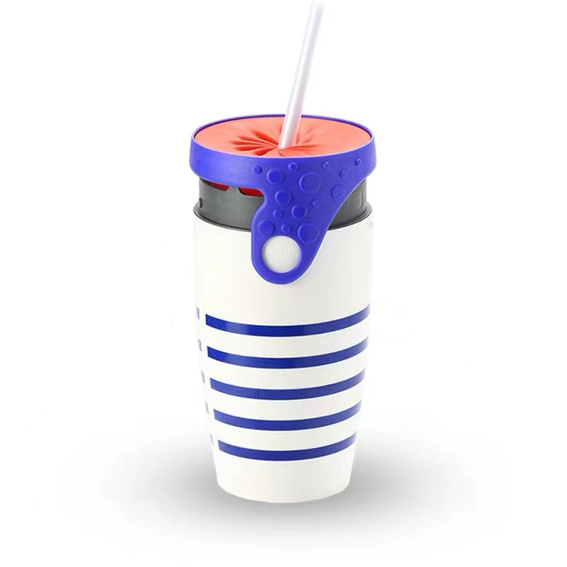 Creative Twister Cup No Lid Sealed Leak-proof Straw Cup Sports Handy Cup